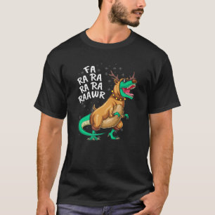 T-shirt Dinosaure de rennes de Noël T Rex Tyrannosaurus Re
