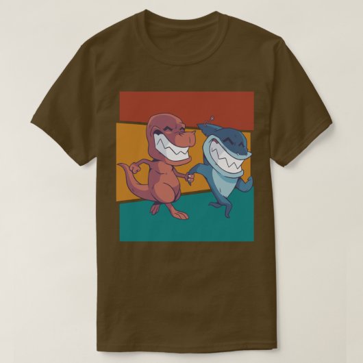 T-shirt Dinosaure de requin vintage (Design devant)