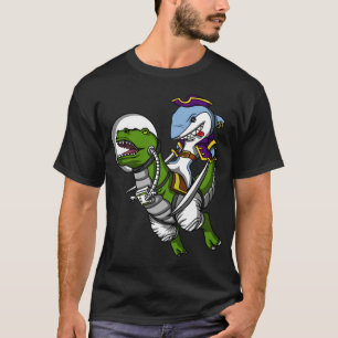 T-shirt Dinosaure de T-Rex de l'espace d'équitation