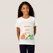 T-Shirt Dinosaure de Whimsical Princess Anniversaire (Devant entier)