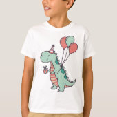 T-shirt Dinosaure Dinosaure Caricature (Devant)