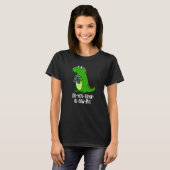 T-shirt Dinosaure Dinosaure Pun Dark BG (Devant entier)