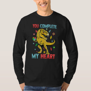 T-shirt Dinosaure Douce Drôle Vous Complétez Mon Coeur Puz