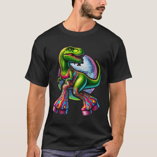 T-shirt Dinosaure drôle dansant (Devant)