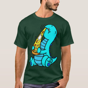 T-shirt Dinosaure drôle Manger Pizza Restauration rapide T