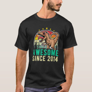 T-shirt Dinosaure Du 7E Anniversaire 7 Ans 2014 Vintage B