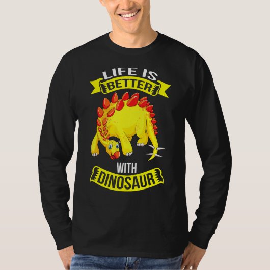 T-shirt Dinosaure Du Crétacé Période Cute Dinos (Devant)