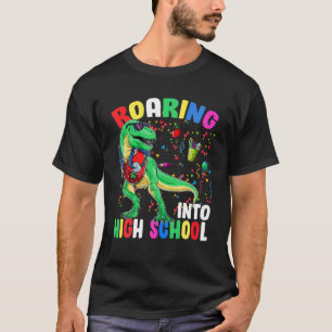 T-shirt Dinosaure Du Lycée Roaring T Rex Drôle Retour À S