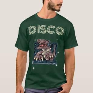 T-shirt dinosaure écouter musique écouteurs Disco danse