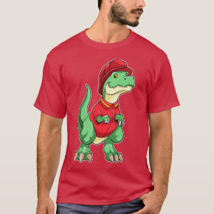T-shirt Dinosaure en pompier avec casque de pompier
