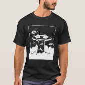 T-shirt Dinosaure Enduction Alien Sci-Fi UFO Extraterresti (Devant)