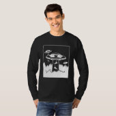 T-shirt Dinosaure Enduction Alien Sci-Fi UFO Extraterresti (Devant entier)
