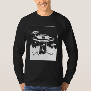 T-shirt Dinosaure Enduction Alien Sci-Fi UFO Extraterresti