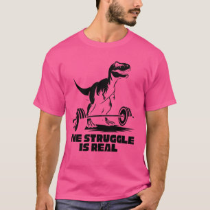 T-shirt Dinosaure Entraînement, Drôle T-Rex Gym, La Lutte,