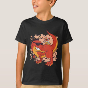 T-shirt Dinosaure Et Chien - Halloween Drôle