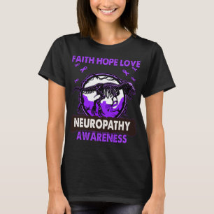 T-shirt Dinosaure Faith Hope Love NEUROPATHIE Sensibilisat