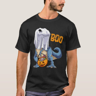 T-shirt Dinosaure Fantôme T Rex Drôle Boo Halloween Cadeau