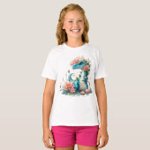 T-shirt Dinosaure floral mou (Devant entier)
