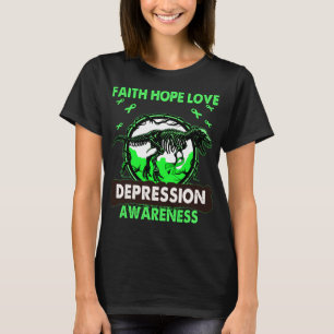T-shirt Dinosaure Foi Espoir Amour DÉPRESSION Sensibilisat