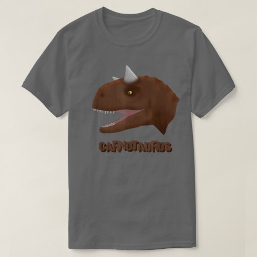 T-shirt Dinosaure Fossil Skeleton Carnotaurus (Design devant)