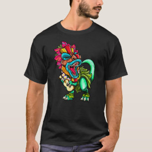 T-shirt Dinosaure hawaïen T Rex Aloha Famille Tiki Luau Pa
