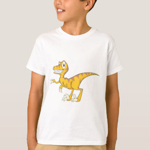 T-shirt Dinosaure heureux de Velociraptor