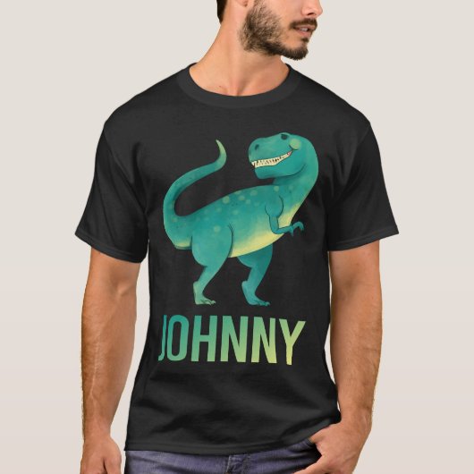 T-shirt Dinosaure heureux - Johnny Nom (Devant)