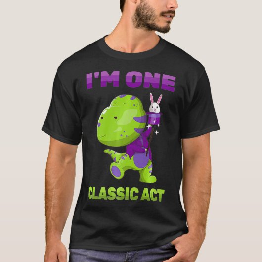 T-shirt Dinosaure Im One Classic Act Magicien Magicien Rab (Devant)