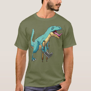 T-shirt Dinosaure Jambe cassée Maigre Dino Bone Blessure d