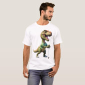 T-shirt dinosaure jeu golf dinosaure golf (Devant entier)