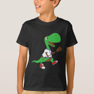 T-shirt Dinosaure jouant à la crosse Gif de sport d'équipe