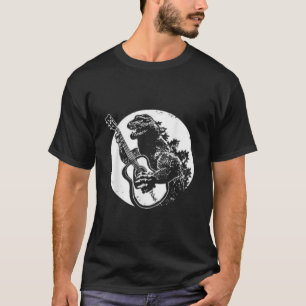 T-shirt Dinosaure Jouer Guitare Cadeaux Basse Guitariste T