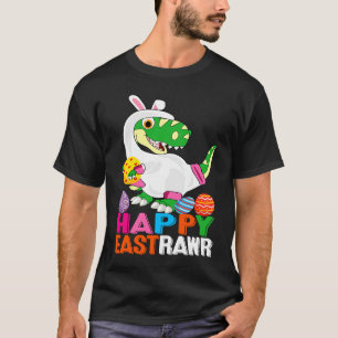 T-shirt Dinosaure Jour de Pâques Oeufs cave Joyeux Rive Es