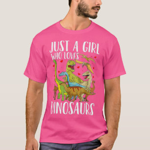T-shirt Dinosaure Juste une fille qui aime Dinosaures Brac