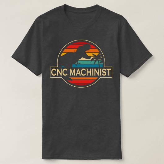 T-shirt Dinosaure Machiniste Cnc (Design devant)