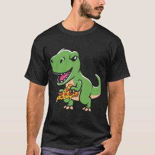 T-shirt Dinosaure Manger Pizza Drôle Pizza Amusante Lover 
