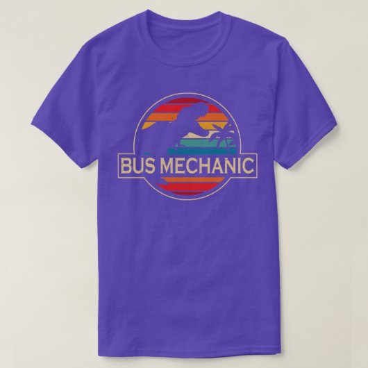 T-shirt Dinosaure Mécanique De Bus (Design devant)