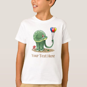 T-shirt Dinosaure merveilleux tenant les ballons de fête d