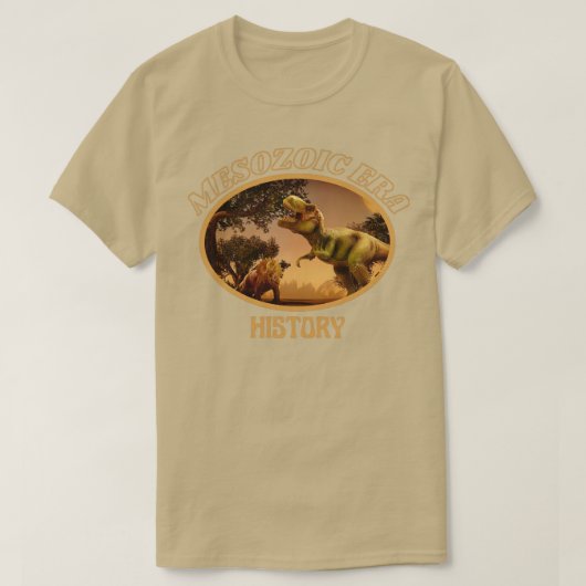 T-shirt Dinosaure Mésozoïque Histoire (Design devant)