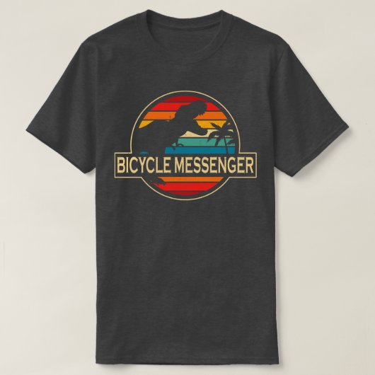 T-shirt Dinosaure Messenger pour vélos (Design devant)