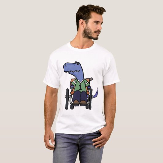T-shirt Dinosaure mignon de T-rex dans la bande dessinée (Devant entier)