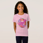 T-Shirt Dinosaure mignon de T-Rex de fleur (Devant entier)