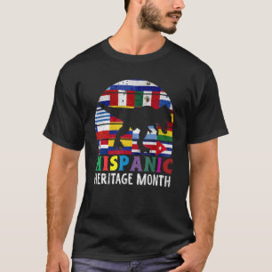 T-shirt Dinosaure Mois du patrimoine hispanique National L