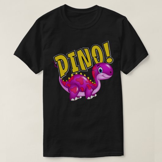 T-shirt Dinosaure mou Dino mignon (Design devant)
