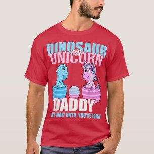 T-shirt Dinosaure ou licorne jusqu'à votre naissance Papa