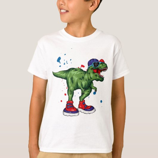 T-shirt Dinosaure Paint Splatter (Devant)
