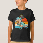 T-shirt Dinosaure Pirate - Aventure T-Rex Rétro (Devant)