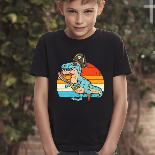 T-shirt Dinosaure Pirate - Aventure T-Rex Rétro