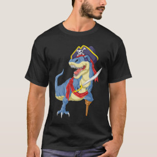 T-shirt dinosaure pirate drôle