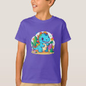 T-shirt Dinosaure pour bébé mignon (Devant)